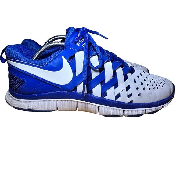 Nike Men's Training Lunar Woven Leather Trainers 579811-402 Blue/White Size 10 - Picture 4 of 8